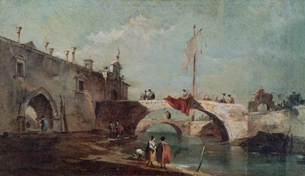 Paysage avec un canal